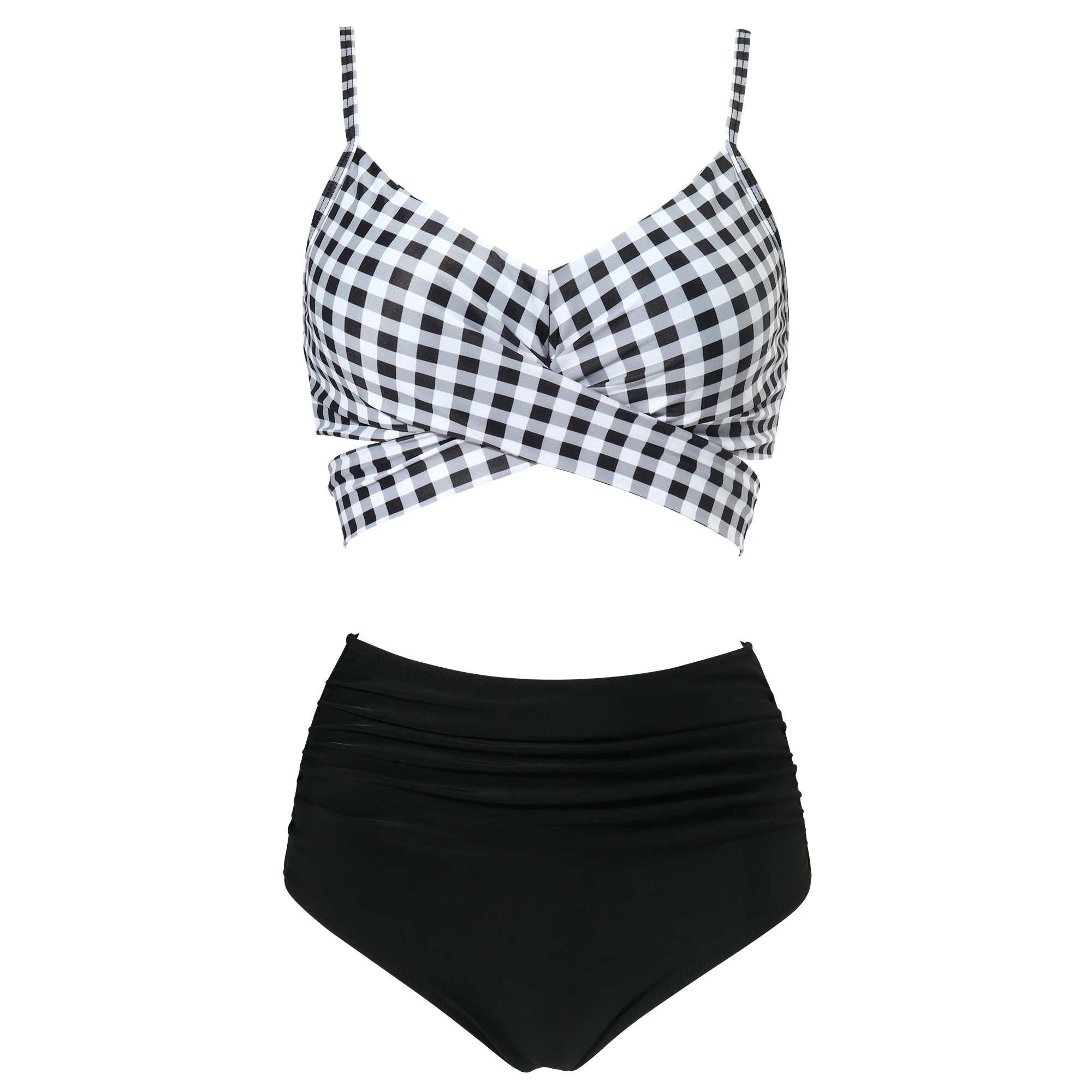 High Waist Sexy Bikini Set 2024 Biquini Swimwear Women Two Pieces Swimsuit Floral Beachwear V-Neck Bathing Suits Female