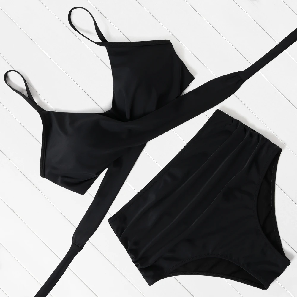 High Waist Sexy Bikini Set 2024 Biquini Swimwear Women Two Pieces Swimsuit Floral Beachwear V-Neck Bathing Suits Female
