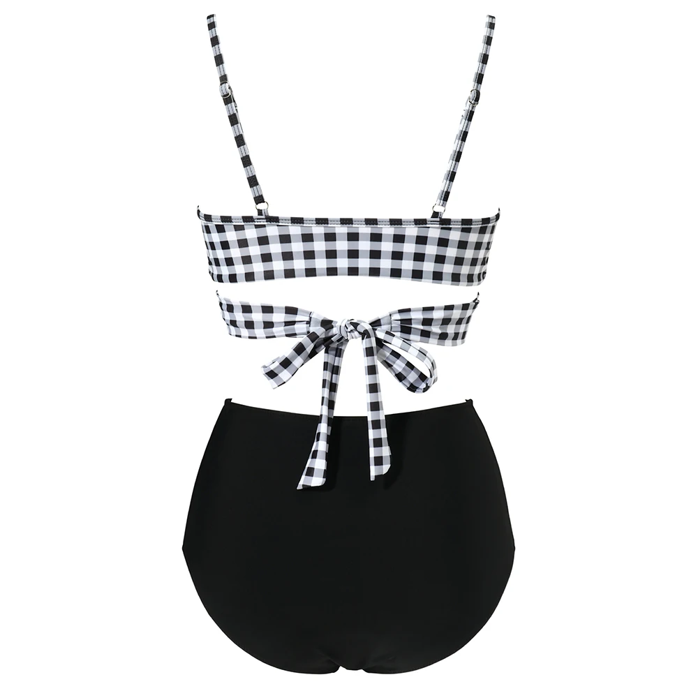 High Waist Sexy Bikini Set 2024 Biquini Swimwear Women Two Pieces Swimsuit Floral Beachwear V-Neck Bathing Suits Female