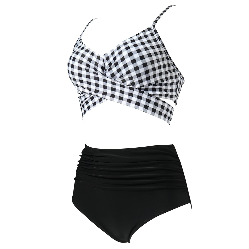 High Waist Sexy Bikini Set 2024 Biquini Swimwear Women Two Pieces Swimsuit Floral Beachwear V-Neck Bathing Suits Female