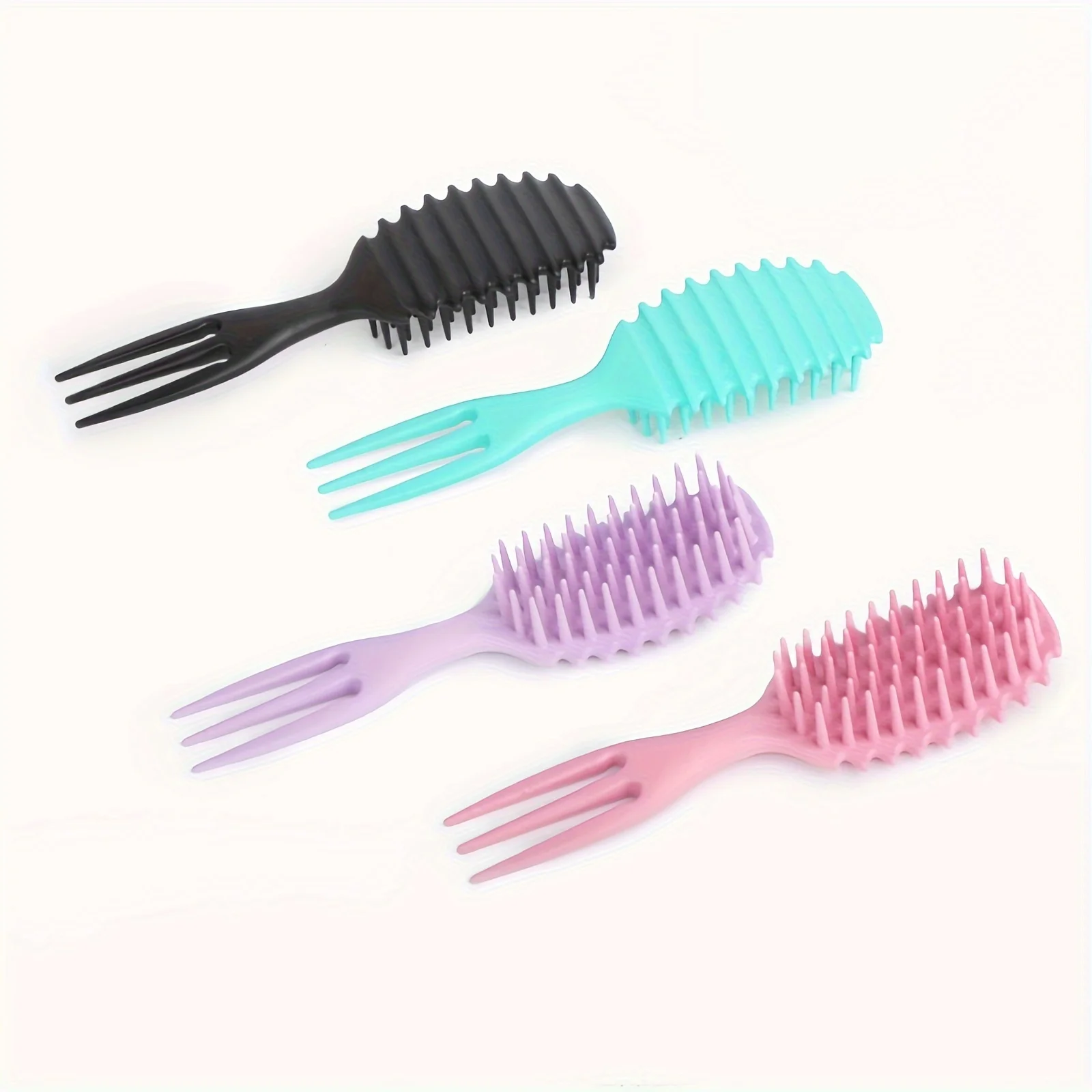 3-in-1 Candy Curly Hair Brush - Gentle Detangling Styling Comb for Wet or Dry Curls Reduces Pulling Separation Ideal for Women