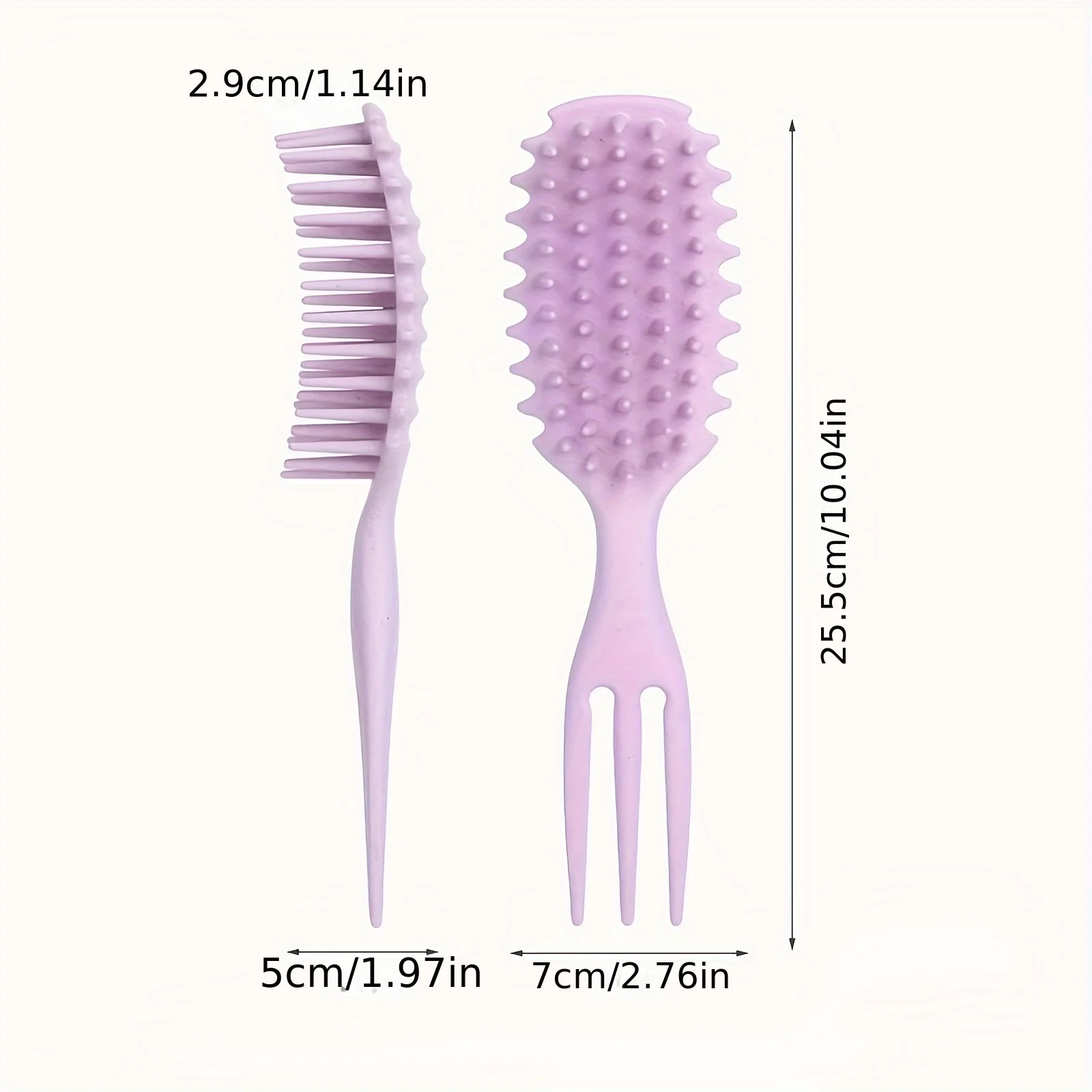 3-in-1 Candy Curly Hair Brush - Gentle Detangling Styling Comb for Wet or Dry Curls Reduces Pulling Separation Ideal for Women