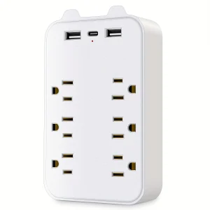 USB Wall Charger with Surge Protection – 6 Outlets
