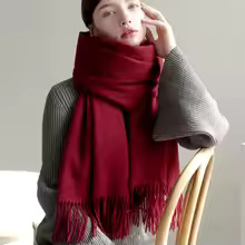 100% Wool Cashmere Scarf – Thickened Winter Pashmina Shawl - Image 27