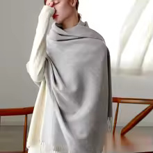 100% Wool Cashmere Scarf – Thickened Winter Pashmina Shawl - Image 26