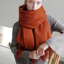 100% Wool Cashmere Scarf – Thickened Winter Pashmina Shawl - Image 23
