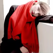 100% Wool Cashmere Scarf – Thickened Winter Pashmina Shawl - Image 20