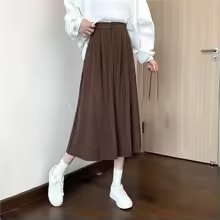Women's Vintage Corduroy Pleated Skirt - Image 4