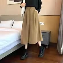 Women's Vintage Corduroy Pleated Skirt - Image 5