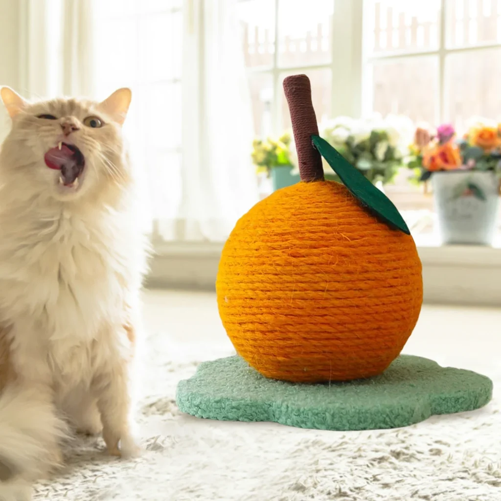 Cat Scratching Post with Sisal Ball – Durable Interactive Toy for Indoor Kittens & Cats