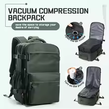 Men's Vacuum Compression Laptop Backpack – 15.6'' Expandable Travel & Hiking Bag - Image 5