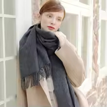 100% Wool Cashmere Scarf – Thickened Winter Pashmina Shawl - Image 16