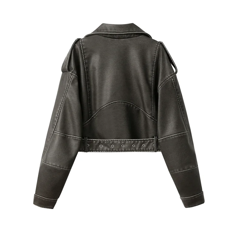 Women’s Washed Leather Jacket