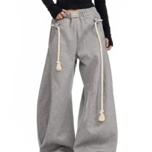 Women's Vintage Cotton Wide-Leg Sweatpants