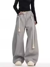 Women's Vintage Cotton Wide-Leg Sweatpants