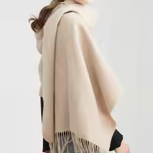 100% Wool Cashmere Scarf – Thickened Winter Pashmina Shawl - Image 13