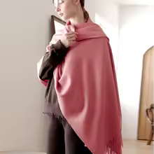 100% Wool Cashmere Scarf – Thickened Winter Pashmina Shawl - Image 11