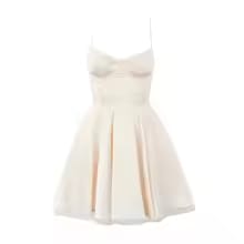 Women's Retro Satin Mini Dress - Image 3