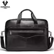 Genuine Leather Men's Briefcase - Image 3