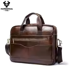 Genuine Leather Men's Briefcase - Image 2