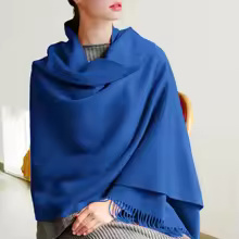 100% Wool Cashmere Scarf – Thickened Winter Pashmina Shawl - Image 8