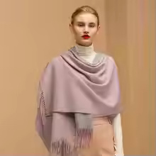 100% Wool Cashmere Scarf – Thickened Winter Pashmina Shawl - Image 10