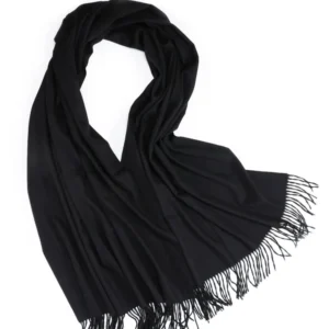 100% Wool Cashmere Scarf – Thickened Winter Pashmina Shawl