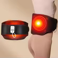 Heated Back & Belly Massage Belt with Vibration & Fast Heating Pads