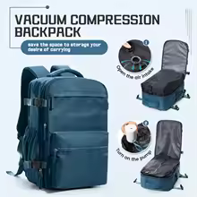 Men's Vacuum Compression Laptop Backpack – 15.6'' Expandable Travel & Hiking Bag - Image 3