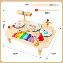 Children's Multi-in-1 Drum Kit & Xylophone Montessori Musical Toy (Ages 1-3)