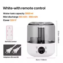 KINSCOTER 3L Large-Capacity Air Humidifier & Aroma Diffuser with Remote & Timer - Image 3