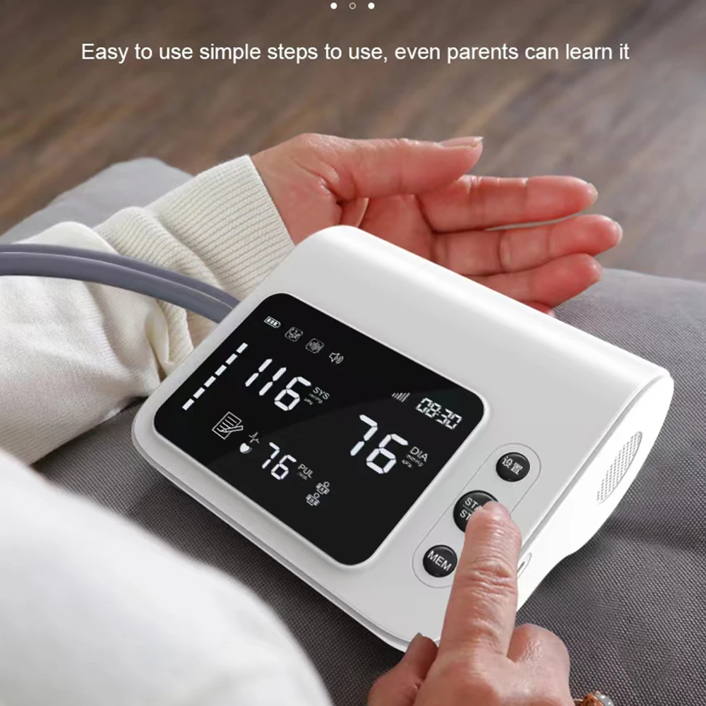 4.7″ Upper Arm Electronic Blood Pressure Monitor with Voice Broadcast & Dual Mode