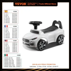 VEVOR Classic Ride-On Push Car – Music Steering Wheel Toy for Toddlers, Boys & Girls Ages 1-3