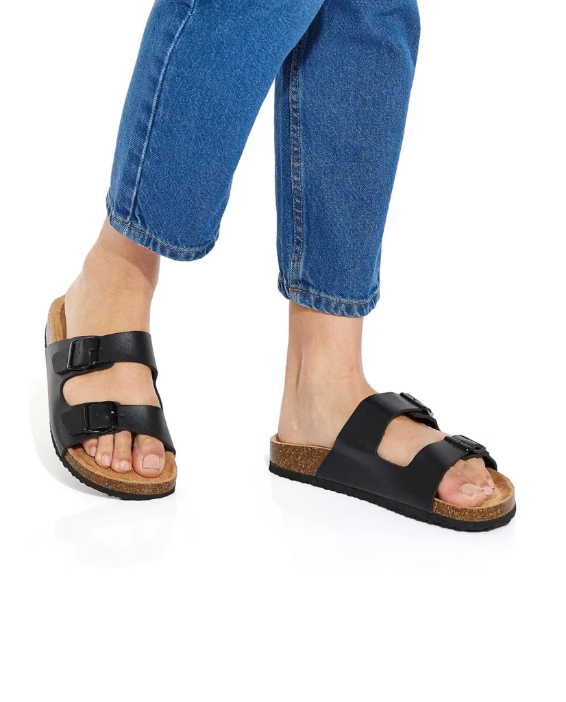 SUFU New Leather Cork Sandals – Vintage Birkenstock-Style Flip-Flops