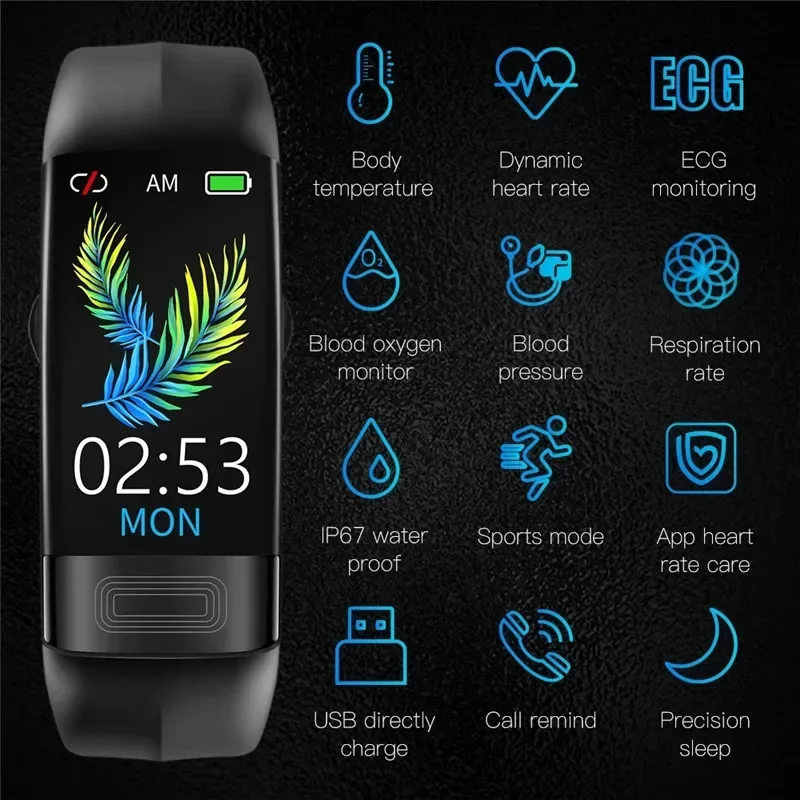 P11 Plus Smart Bracelet – ECG Smartwatch & Waterproof Fitness Tracker