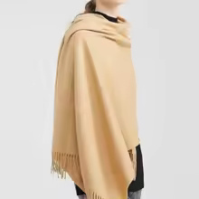 100% Wool Cashmere Scarf – Thickened Winter Pashmina Shawl - Image 14