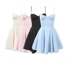 Women's Retro Satin Mini Dress