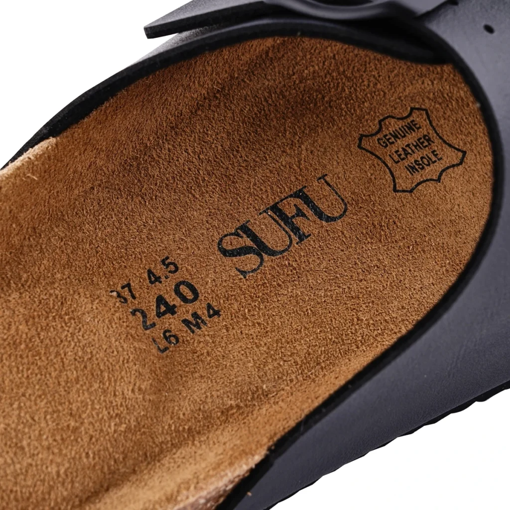 SUFU New Leather Cork Sandals – Vintage Birkenstock-Style Flip-Flops