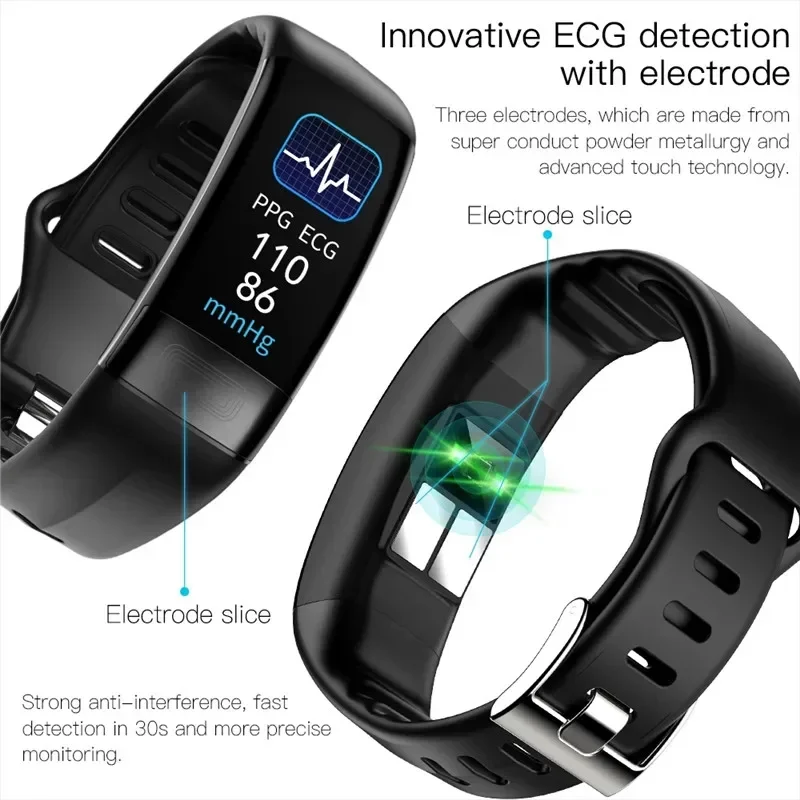 P11 Plus Smart Bracelet – ECG Smartwatch & Waterproof Fitness Tracker
