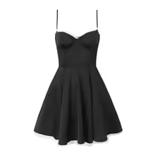 Women's Retro Satin Mini Dress - Image 4