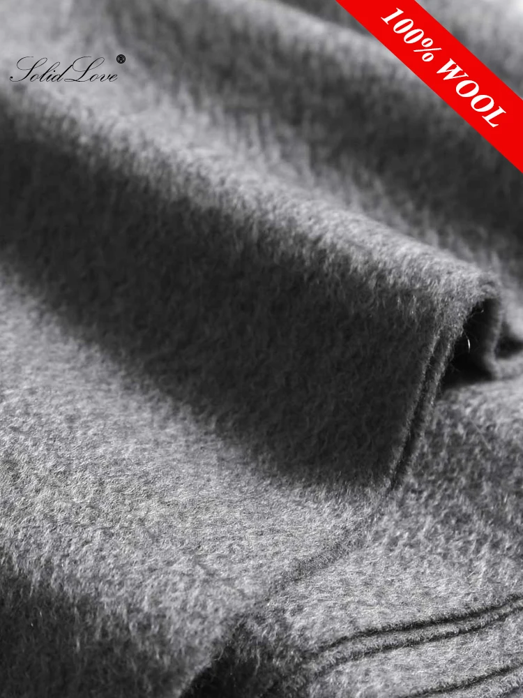 100% Wool Cashmere Scarf – Thickened Winter Pashmina Shawl