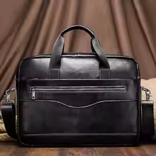 Genuine Leather Men's Briefcase