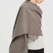 100% Wool Cashmere Scarf – Thickened Winter Pashmina Shawl - Image 5