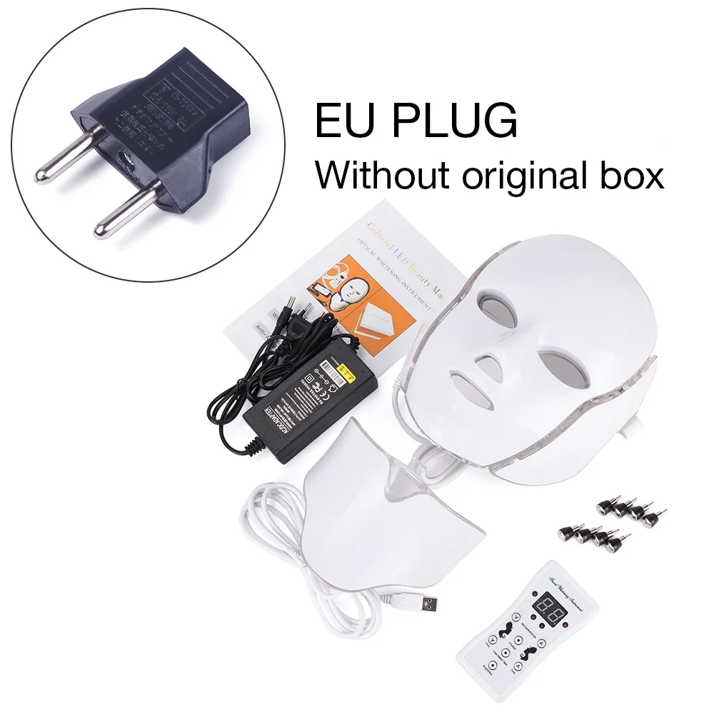 7-Color LED Facial & Neck Mask – Skin Rejuvenation, Anti-Acne, Face Lifting Beauty Device – view 3