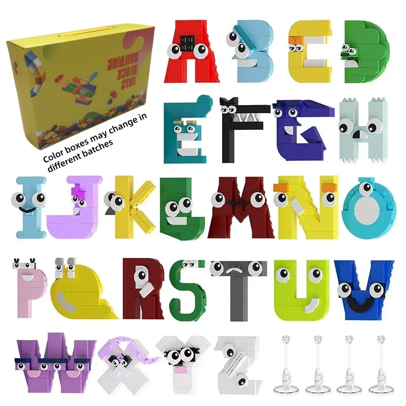 26-Pieces Alphabet Building Blocks Set – Montessori Educational Toy for Kids