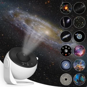 12-in-1 4K Galaxy Projector – 360° Rotating Starry Sky Night Light