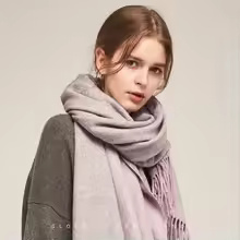 100% Wool Cashmere Scarf – Thickened Winter Pashmina Shawl - Image 2