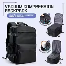 Men's Vacuum Compression Laptop Backpack – 15.6'' Expandable Travel & Hiking Bag - Image 4